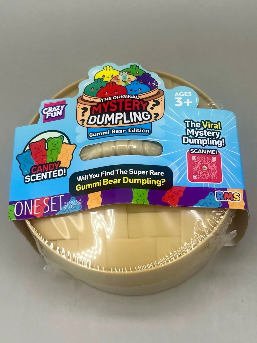 RMS Crazy Fun Mystery GUMMY BEAR Dumpling Bun + Mystery SQUISHY BEAR ~2 Pack